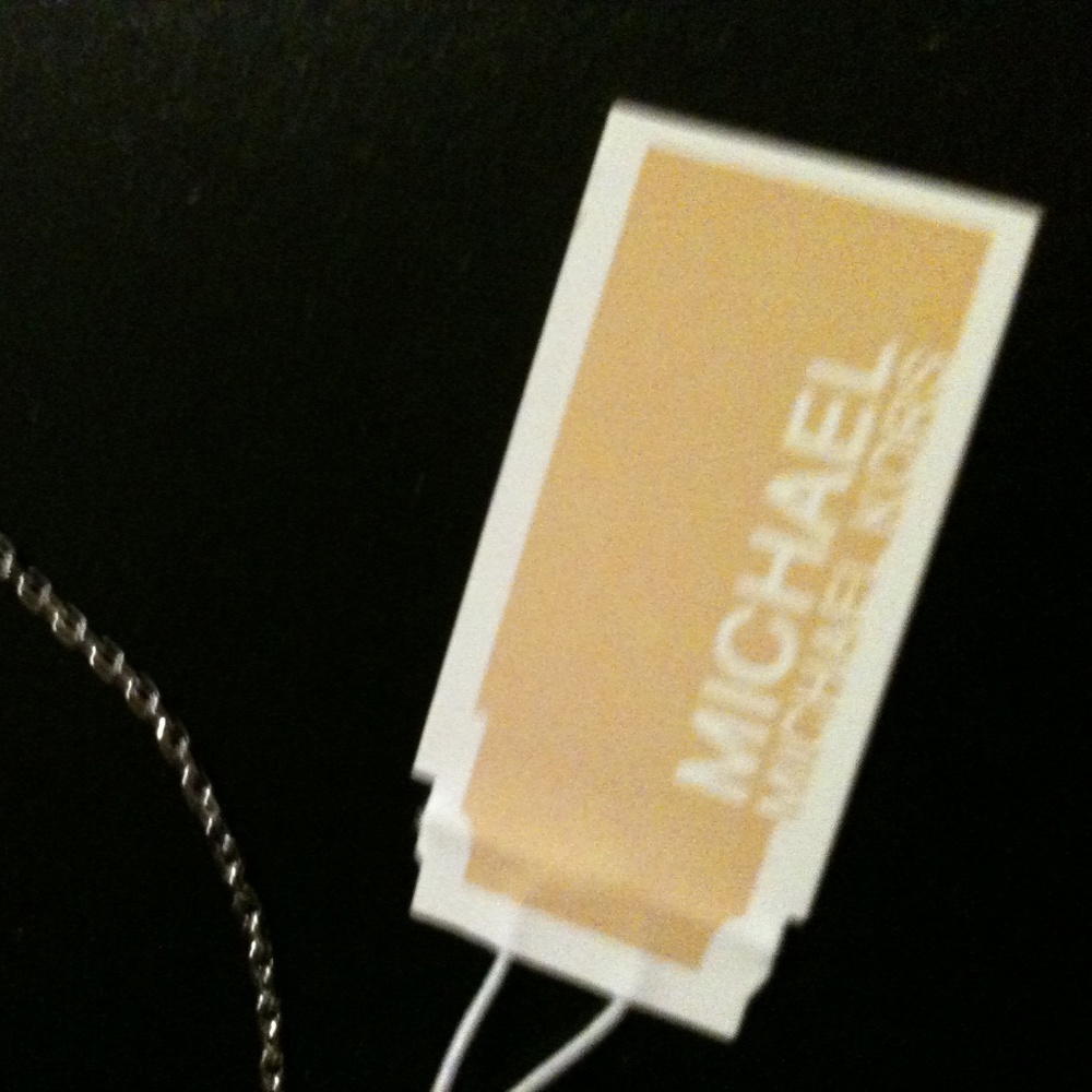 Michael Kors Double Heart Crystal Gold Necklace - Picture 8 of 8